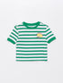 LC Waikiki Crew Neck Striped Short-Sleeve Girl's Crop T-Shirt